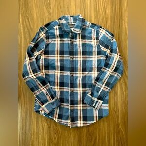 The Children's Place Blue and Pink Plaid Button Down Shirt size L 10/12